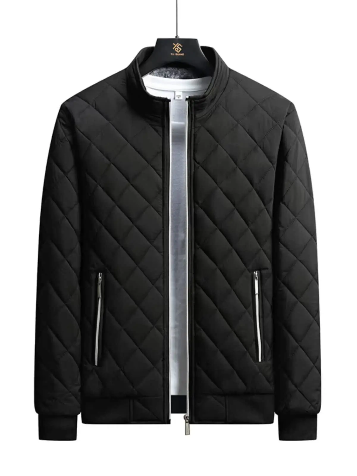 Thiened Winter Jaet, мужское молодежное хлопковое пальто на подкладке Fce, теплое повседневное длинное пальто с воротником-стойкой, свободный крой стандартного кроя