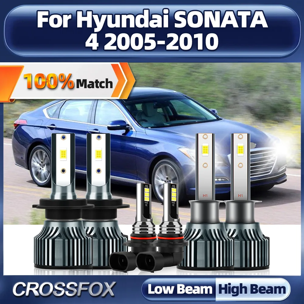 

Turbo LED Headlight Bulbs 60000LM Car Headlamps 6000K Canbus Error Free For Hyundai SONATA 4 2005 2006 2007 2008 2009 2010
