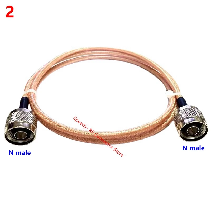 RG400 Coax Cable Double Shielded Crimp for UHF PL259 N Type TNC BNC Male Female Connector Extension Fast Delivery Brass Copper