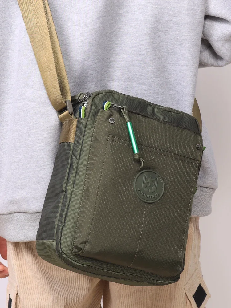 Wolontariusz torby Crossbody dla mężczyzn 2023 nowe stylowe podmiejskie wodoodporne Vintage wysokiej jakości torby na ramię z wieloma kieszeniami 1652-18