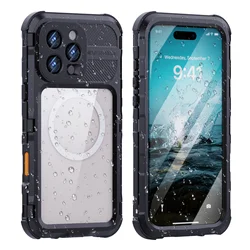 ShellBox Metal Shell IP68 Waterproof Case for iPhone 16 Pro Max 16 Pro 16 Plus Military Grade Protection Magnetic Diving Cover