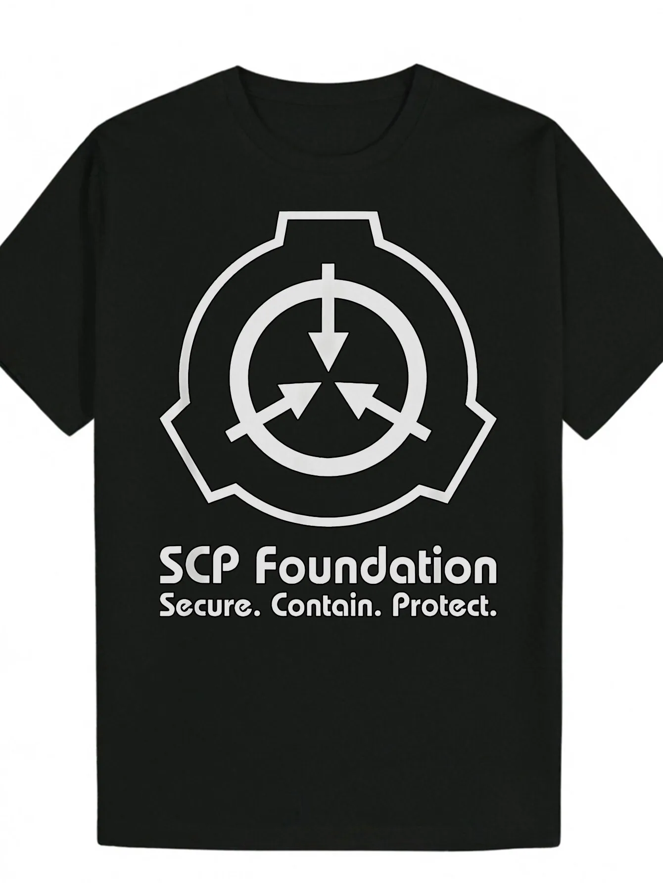 

Men'S Casual Black Round Badge Arrow Cross T-Shirt