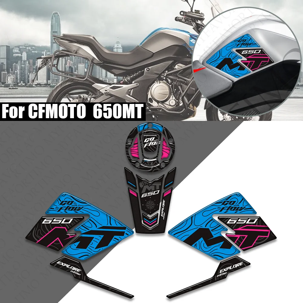 

For CFMOTO 650MT Touring Bike Adventure ADV Motorcycle Fuel Tank Pad Sticker Moto Epoxy resin Decals CF MOTO 650 MT CFMOTO650MT