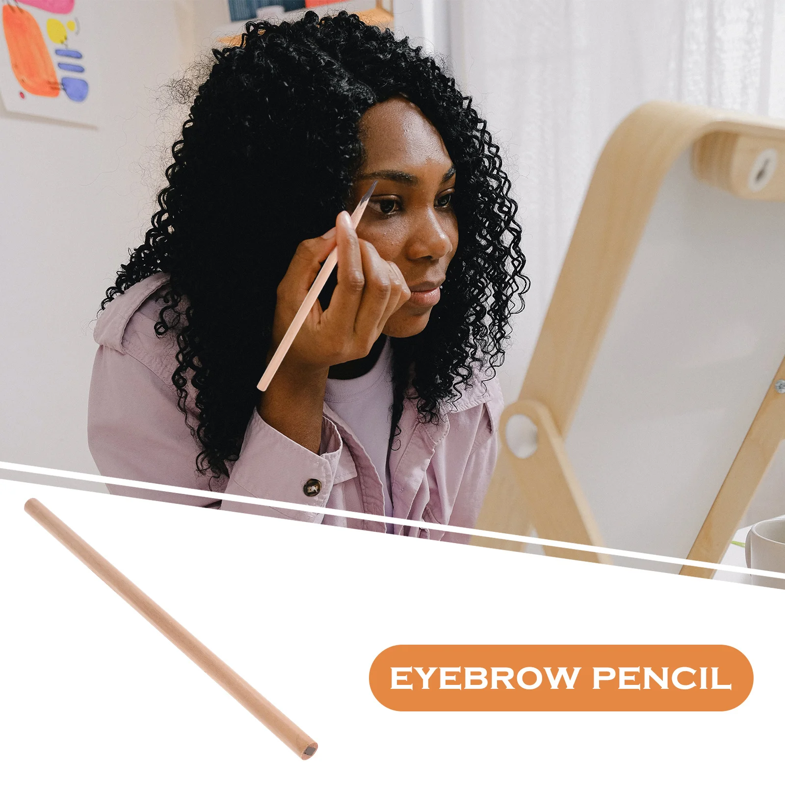 

Wooden Eyebrow Pencil Non-Smudge Long-Lasting Waterproof Makeup Brow Pencil for Women Natural Eyebrow Shaper Portable