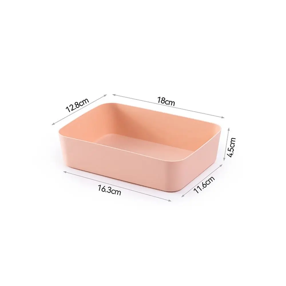 Plastic Desktop Storage Box Stackable Solid Color Drawer Divider Storage Box Large Capacity Documents File Organizer Home Office