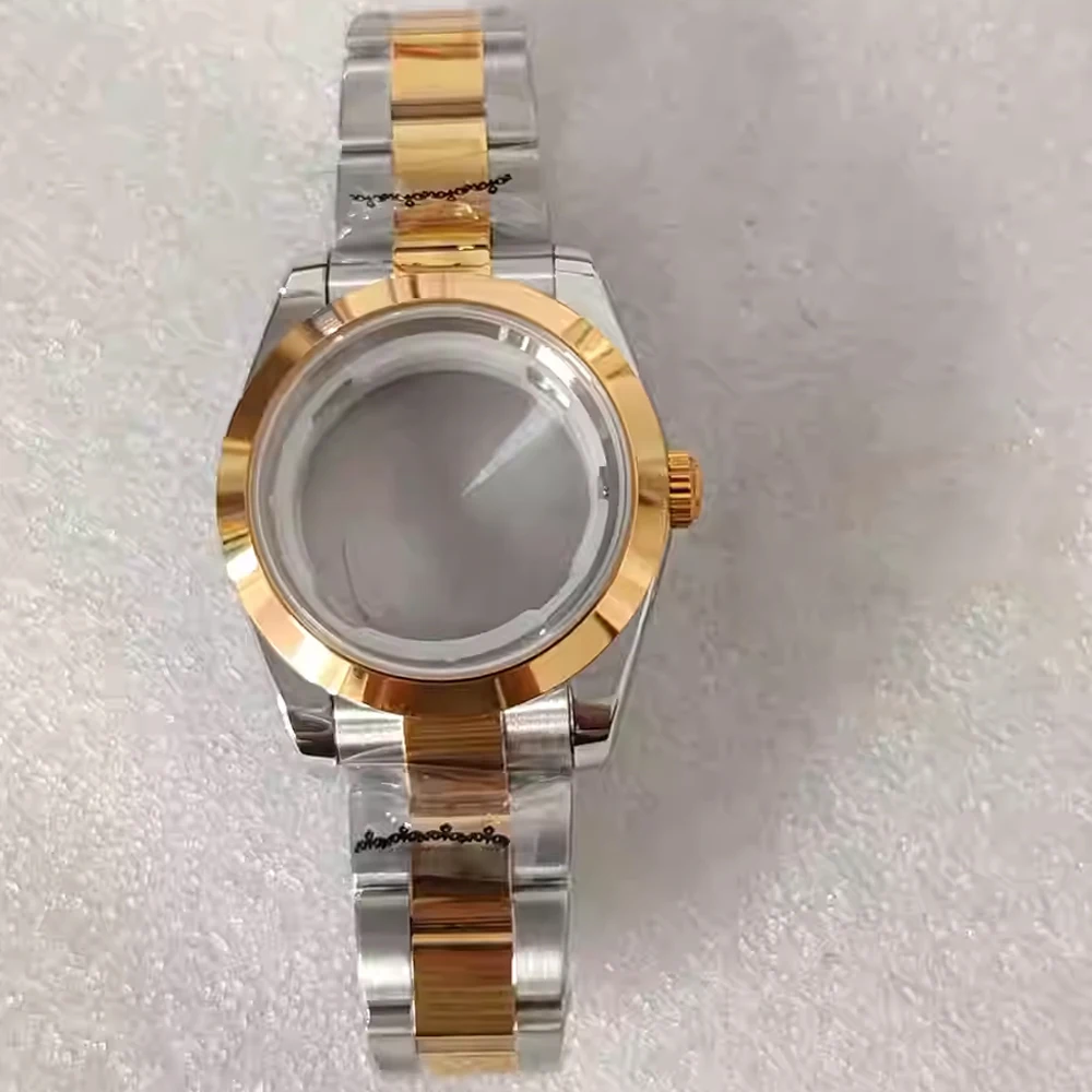 

39MM Stainless Steel Watch Case + Strap Kits for Miyota 8215 Shell for Mingzhu 2813/3804 Movement Watch Case and Bracelet Parts