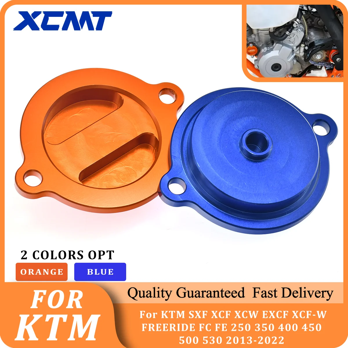 

Motocross CNC Engine Oil Filter Cap Cover Plug For KTM SXF XCF XCW EXCF XCF-W FREERIDE FC FE 250 350 400 450 500 530 2013-2022