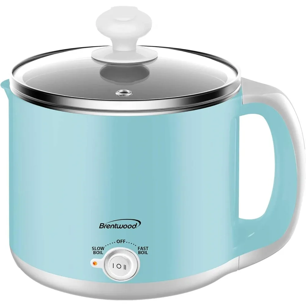 Panela quente elétrica em aço inoxidável, Food Steamer, Eletrodomésticos de cozinha, 1,9 quarto, em azul