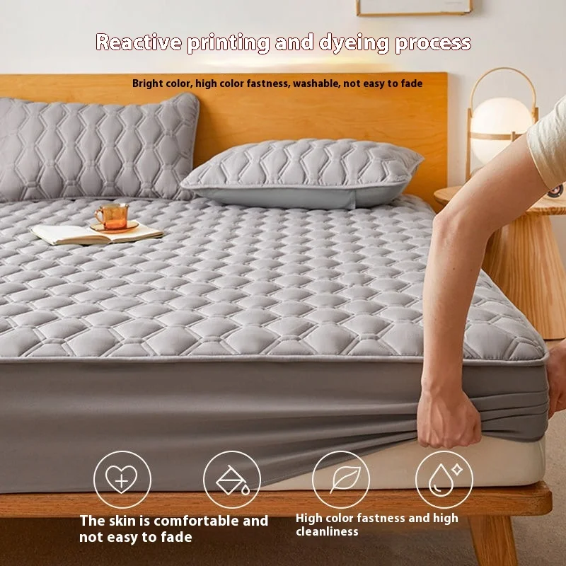 Mesin sprei kasur anti urin tahan air, mesin dapat dicuci dengan pelindung tempat tidur katun penutup tempat tidur perawatan orang tua inkontinensia