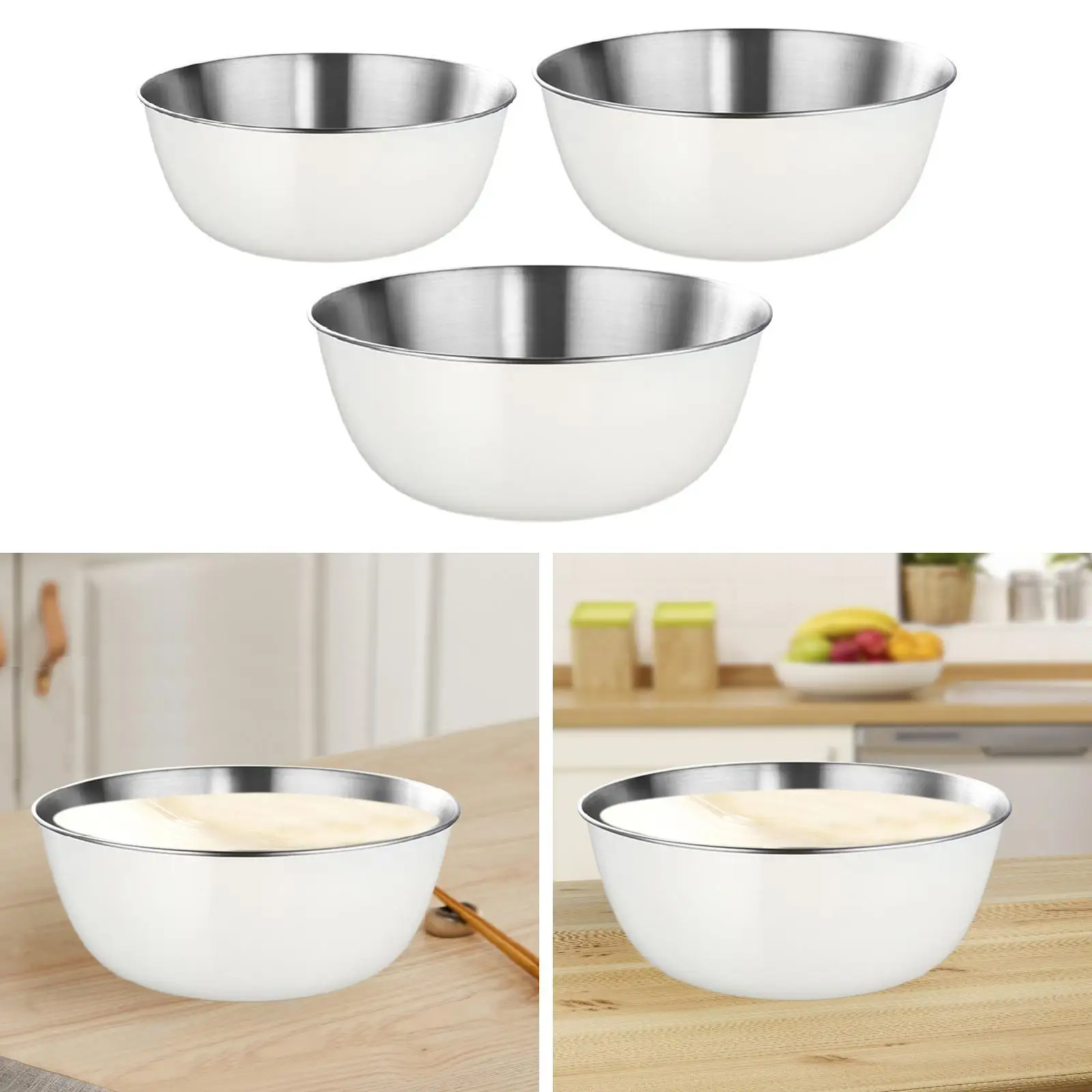 

Миска для хранения еды с маркером накипи Прочная многоразовая миска для приготовления пищи Миска для выпечки салата для кухни, вечеринки, дома, соуса, риса