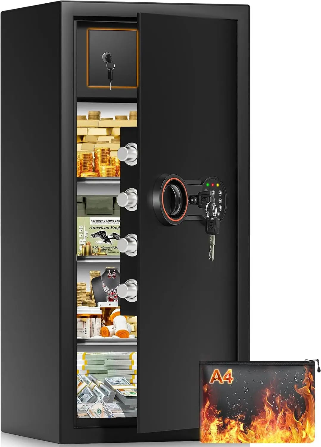 8.0 Cuft Slim Home Safe with Inner Lock Box, 31.5