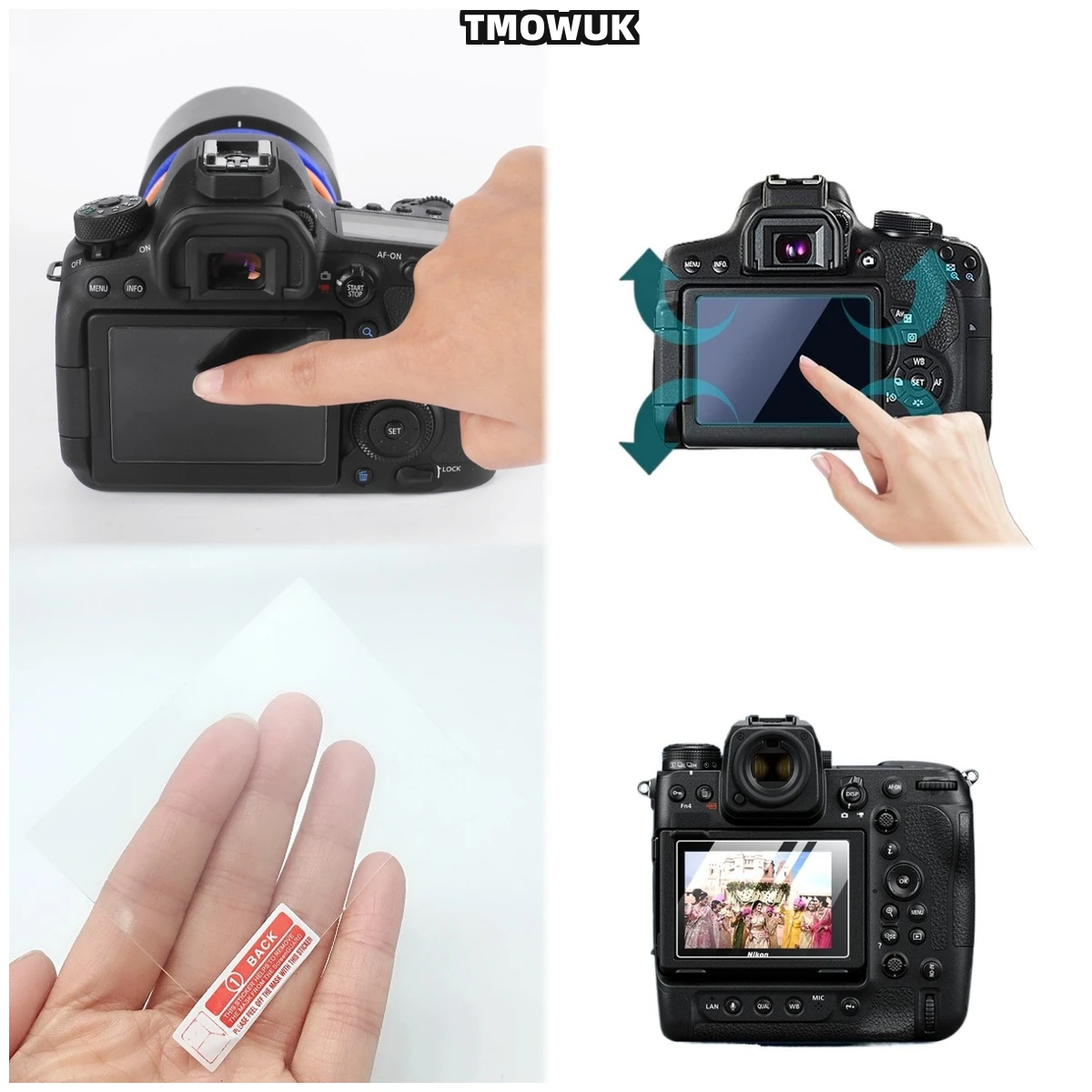 

For Nikon D7100 7200 D5000 D750 D760 D5 D600 D610 D800 D800E, Smooth Touch Tempered Glass Film.