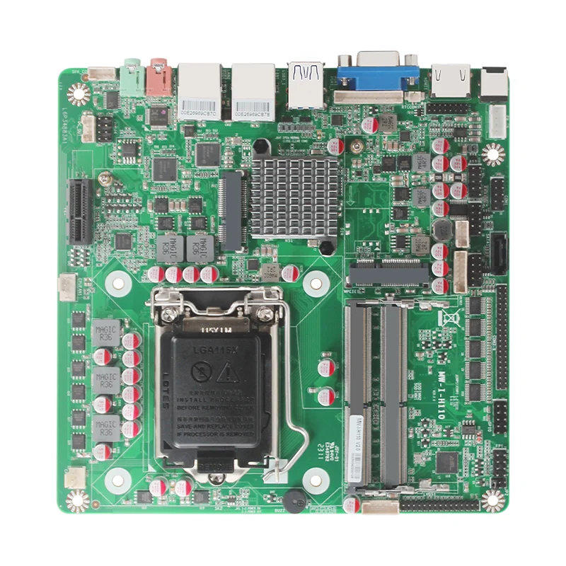 Nueva CPU Intel Core 6/9 generación i3/i5/i7 LAG 1151 compatible con 32GB 2 * DDR4 HDMI + CGA 2SATA3.0 MSATA M.2(NVME) placa base Industrial