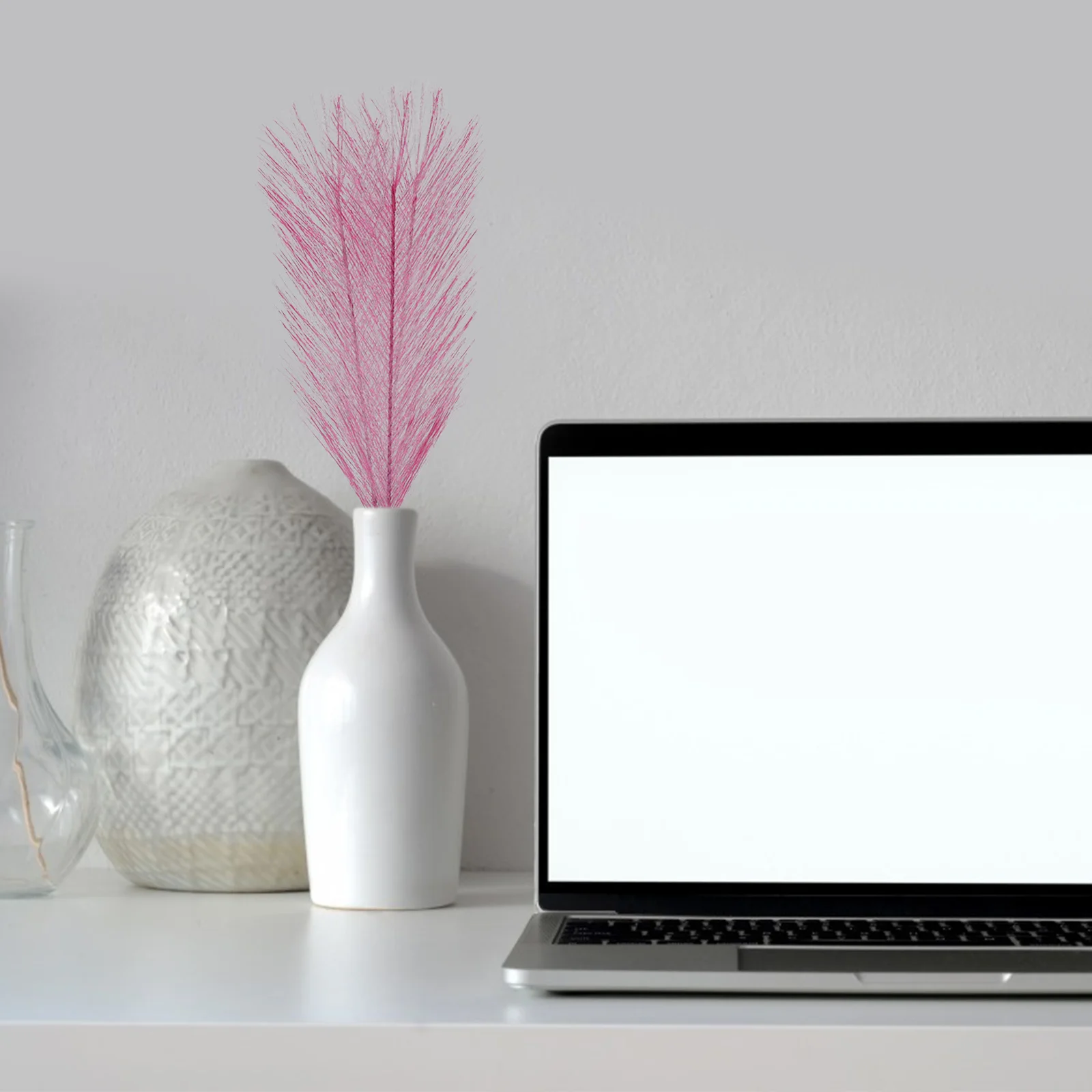 

50pcs Artificial Plant Lifelike Flexible Flowers Faux Phoenix-Tail Ferns Wedding Bouquet Home Garden Party Decoration Imitation