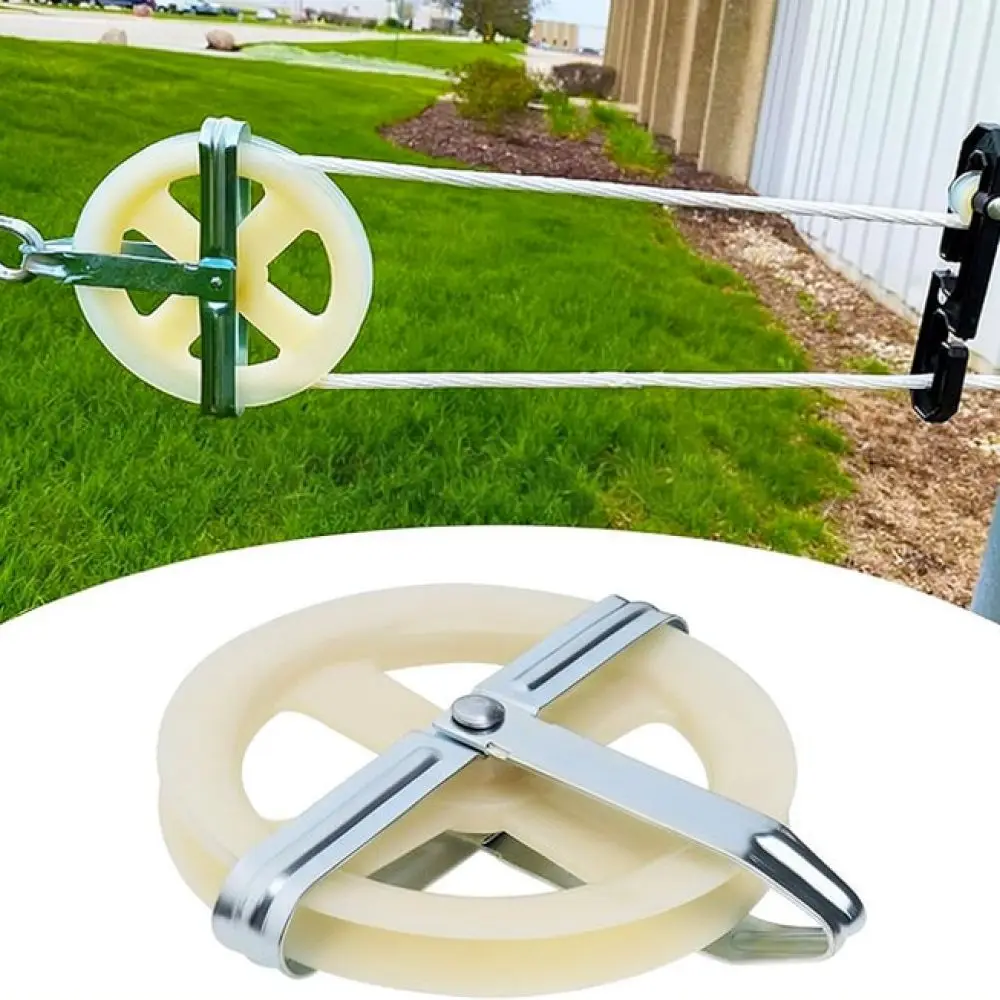 Laundry Hanging Pulley Outdoor Clothesline Nylon Tensioner Durable Cord Runner Compact Drying Accessory Utility Tool
