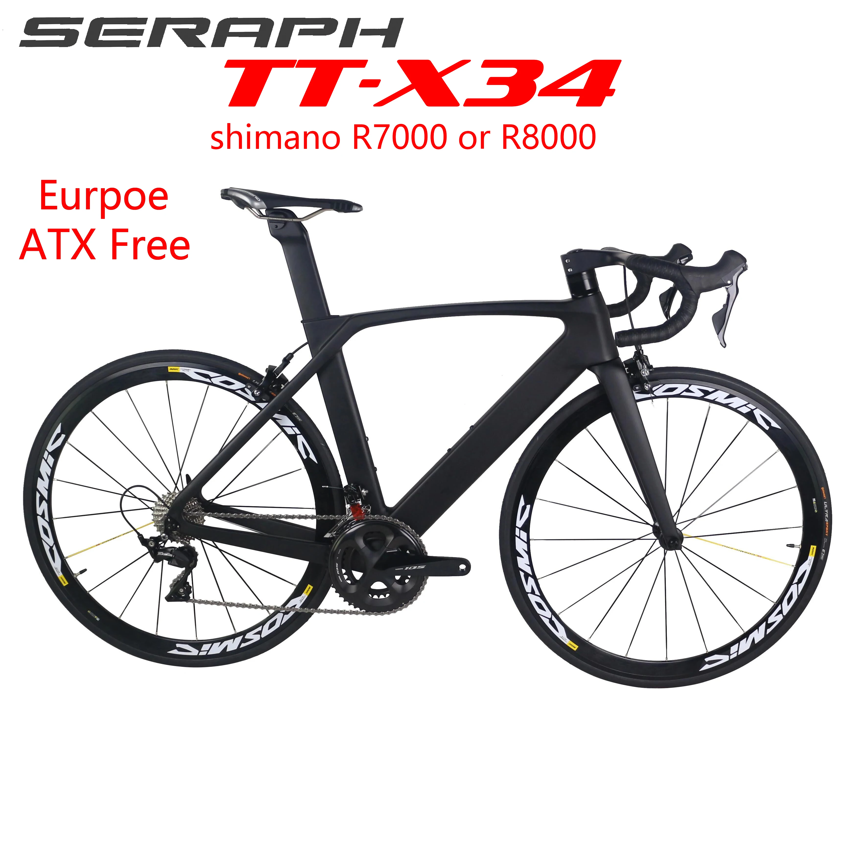 All inner cable Complete Road Carbon Bike cycle cycling Frame with groupset shi R7000 22 speed Road Bicycle TT-X35