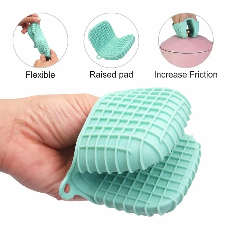

1pc thickened heat-resistant silicone baking glove insulated glove for microwave oven and refrigerator