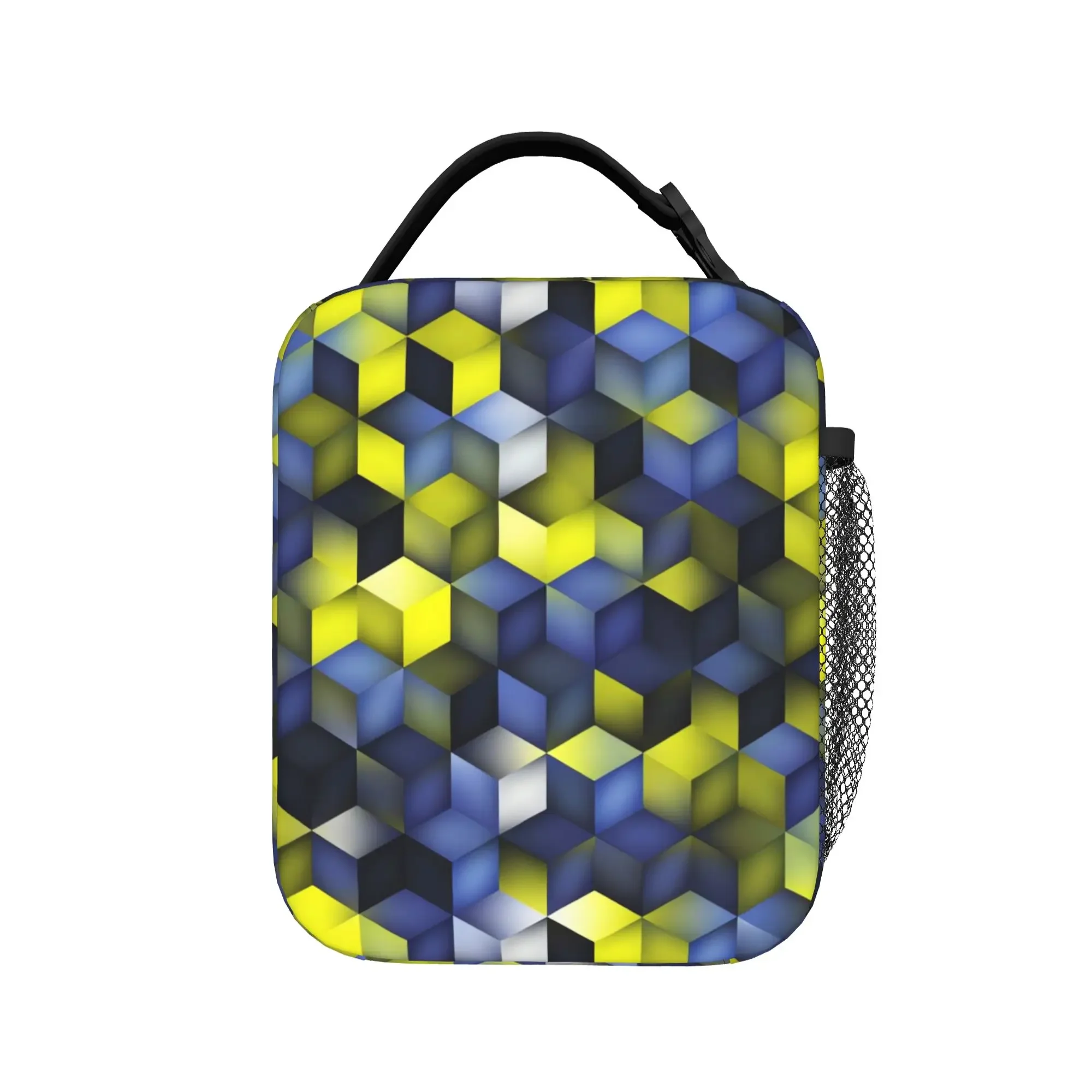 Football Pattern Lunch Bag  Portable Zipper Lunch Box Girls Outdoor Picnic Graphic Cooler Bag Retro Oxford Thermal Lunch Bags