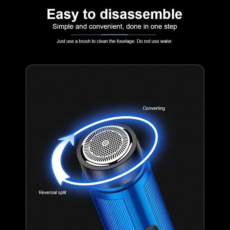 Mini Men's Electric Shaver For Travel Home USB Charging Portable Shaving Face Beard Razor Washable Home Trimmer Razor For Men image 3