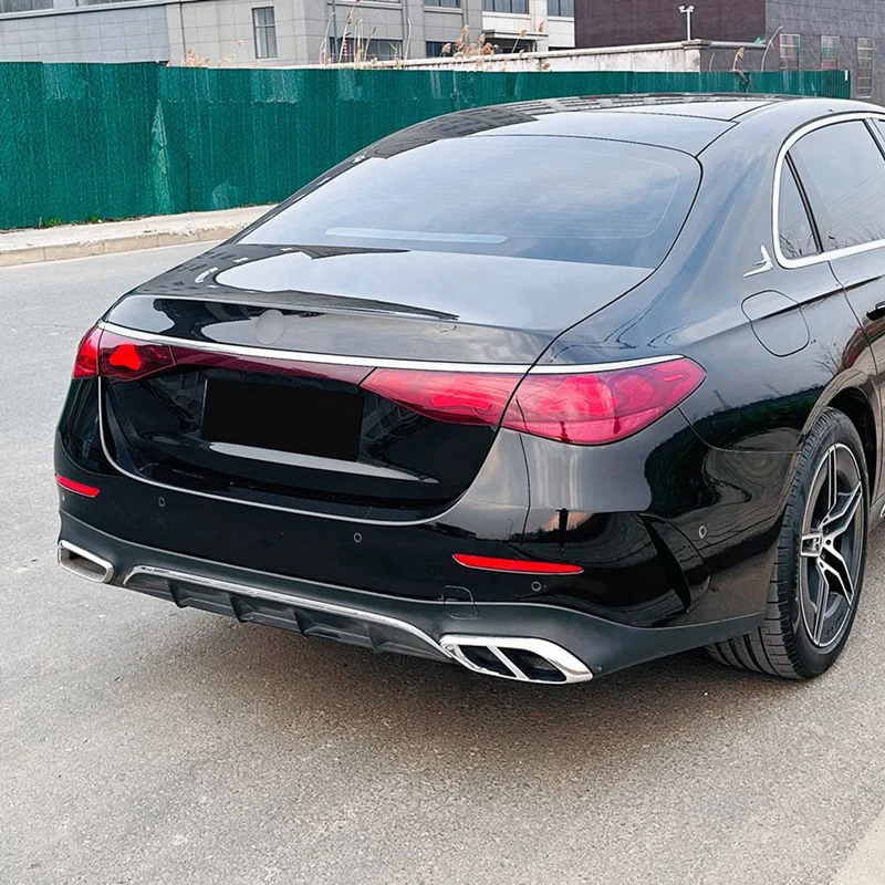 Car Tail Throat Decor Frame For Mercedes-Benz E W214 2024+ Car Exhaust Pipe Trim Cover Stickers