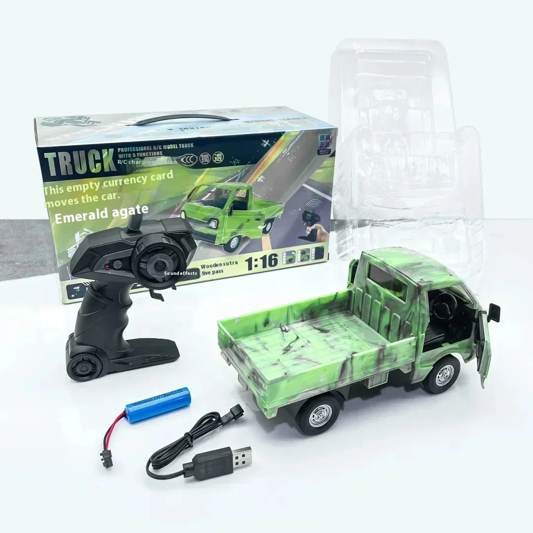 New Product 1:16 Remote Control Small Truck D15 Simulation Double Door Lighting And Sound Effects Drifting Car Model Boy Toy