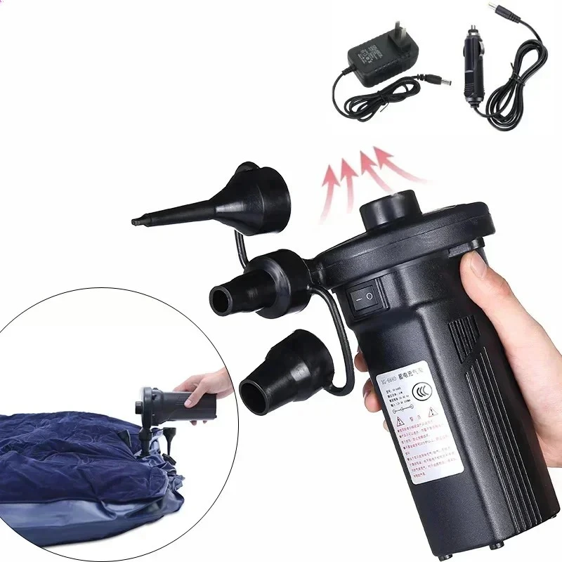 Electric air pump, inflatable compressor, rechargeable battery, portable boat mat, swimming pool raft bed