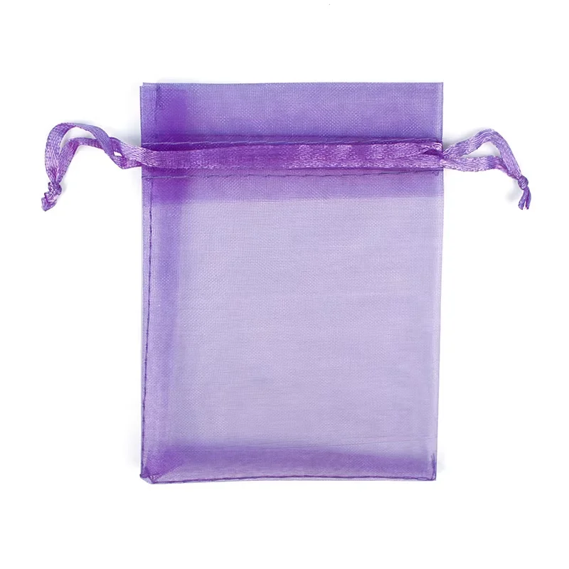 9X12cm 100pcs Colorful organza bags gauze bags gift bags small pouches candy jewelry packaging wedding gift bolsa fabric bolsa image 3