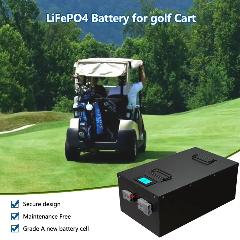 Batteria per carrello da golf al litio 48v 150ah Lifepo4 Batterie per carrello da golf 48 Volt 72ah 150ah Batteria per auto da golf elettrica
