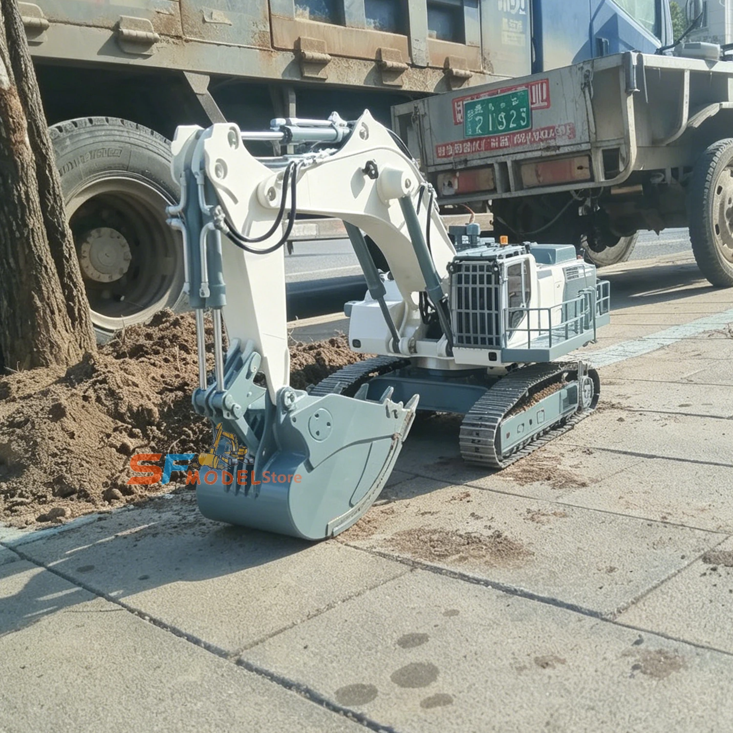 R9150 Bürstenloser RC-Bagger 1/14 Kettenbagger mit Hydrauliksystem Metall-Hydraulik-Doppelpumpenbagger Technisches Modellspielzeug