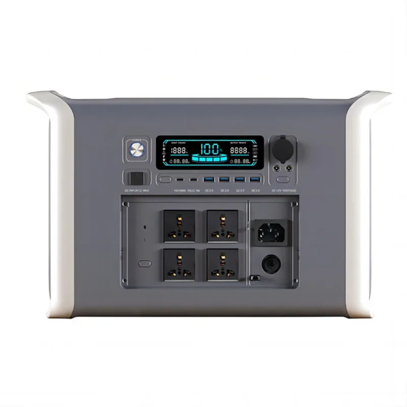 

Portable 2600W 2048Wh Lithium Battery Power Station AC 110V/220V MPPT Pure Sine Wave Solar Charging Outdoor Camping Car Use