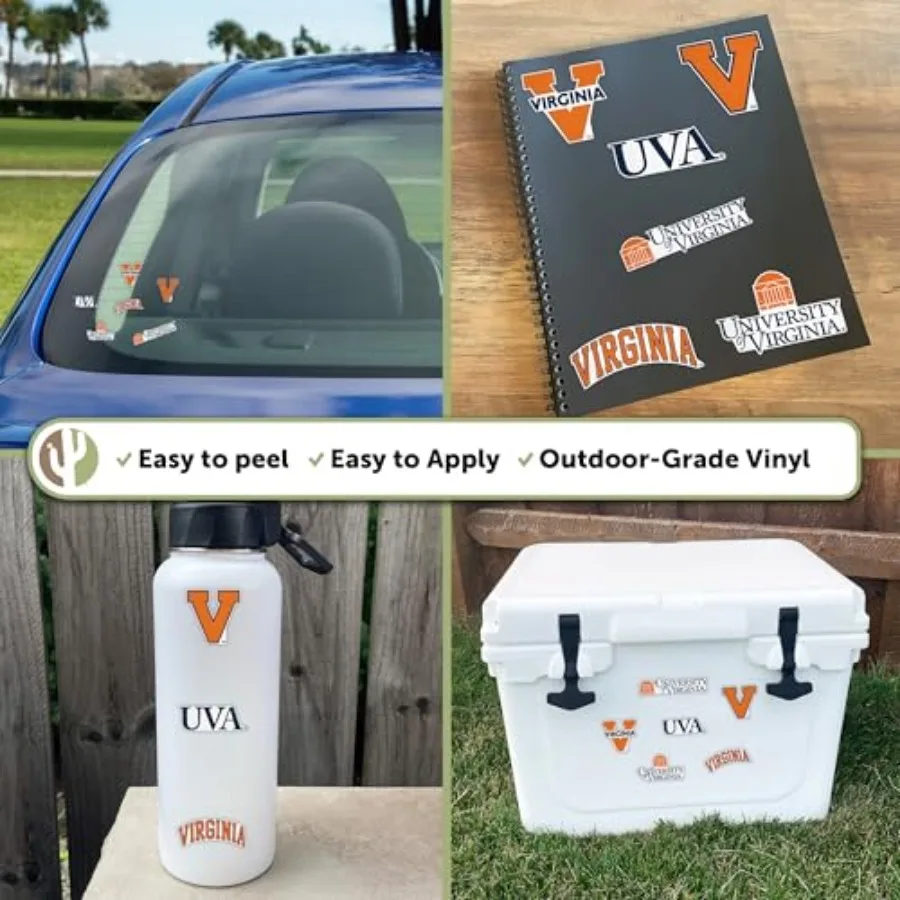 University of Virginia Sticker Cavaliers UVA Wahoosr Vinyl Decals Laptop Water Bottle Car Scrapbook Sheet T2 Type 2-4 view 5
