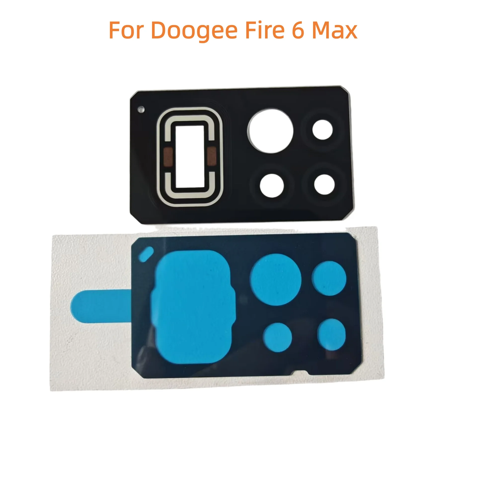 

Новая оригинальная стеклянная крышка для задней камеры телефона Doogee Fire 6 Max, запасные части, защитная пленка для экрана с клейкой лентой
