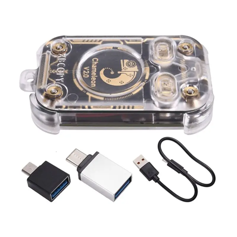 ABZZ-Chameleon V2.0 RFID Smart Chip Reader Emulator Duplicator+3XCUID Keychain 125K 13.56Mhz Card Decode Chameleon Ultra