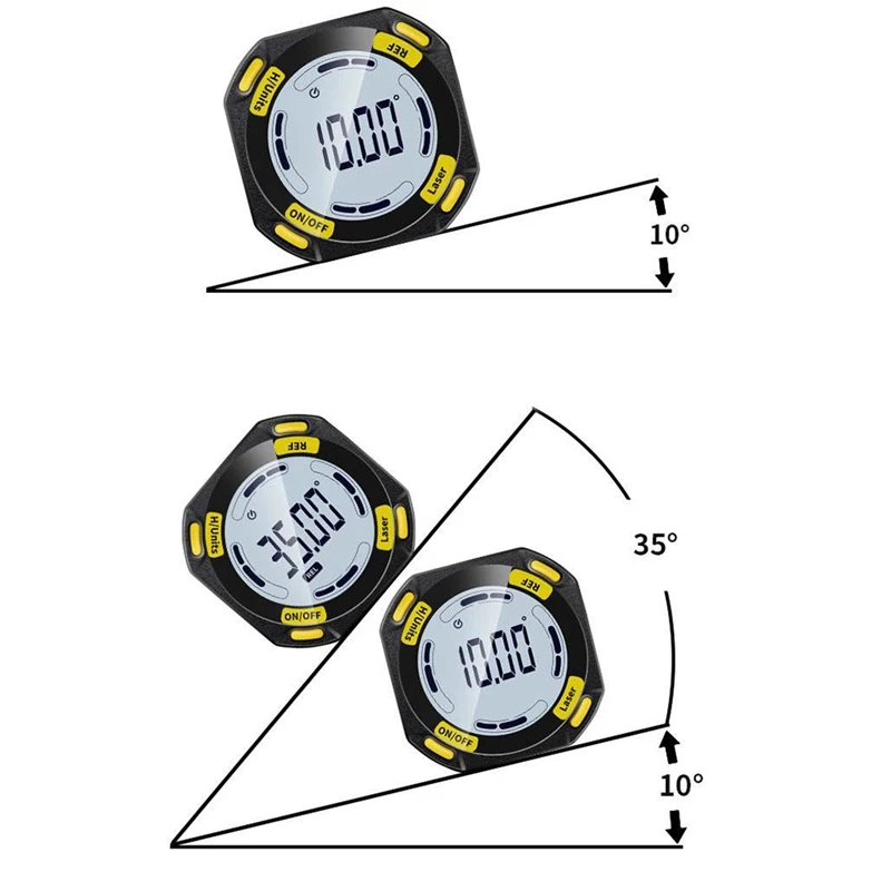 Laser Digital Protractor Angle Measure Inclinometer 3 In 1 Laser Level Box Type-C Charging Angle Meter Measuring Tools