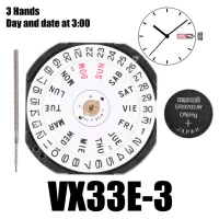 Genuine VX33 Movement epson VX33E Movement VX Calendar Series Quartz Movement Size:10 1/2''' 3 Hands/Day/Date display at 3:00
