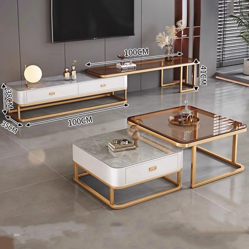 hh-Space Saving Vintage Coffee Table Creative Storage Luxury Simple Table Elegant Design Table Pliante Living Room Furniture*
