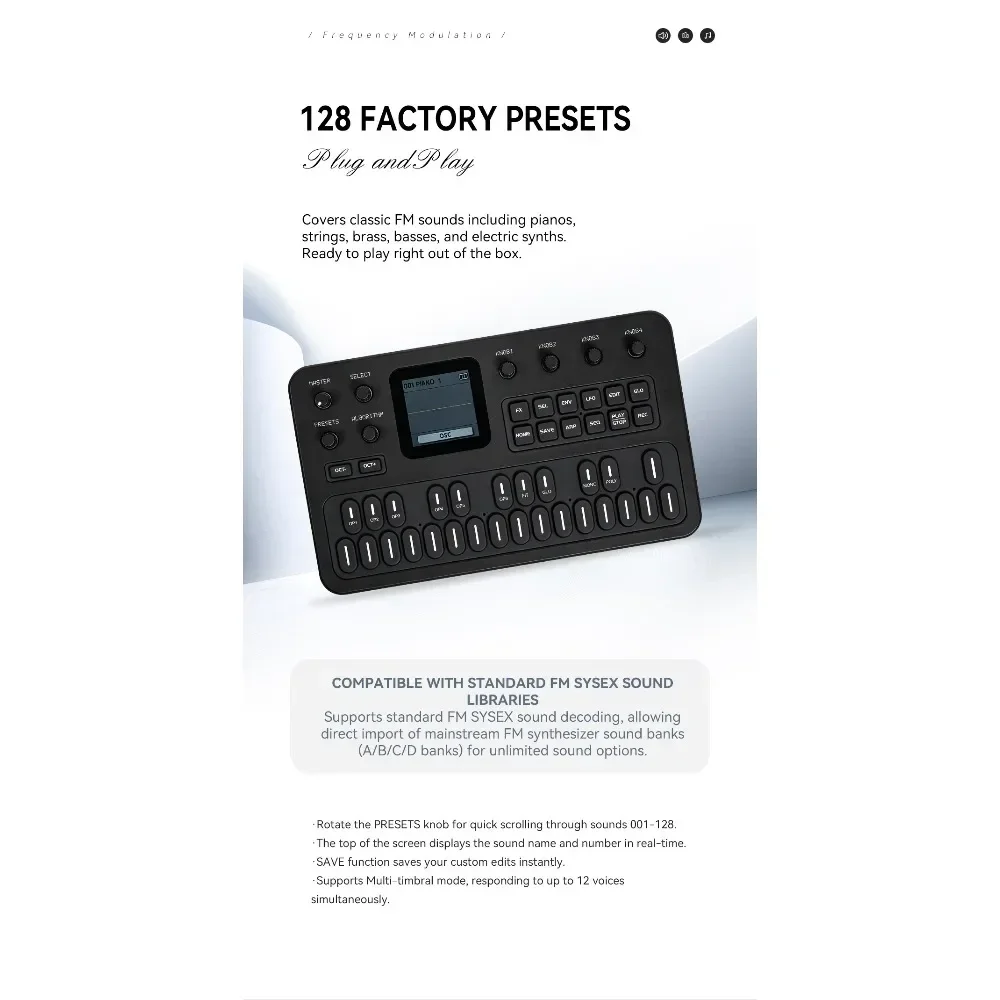 M Vave Fm1 Portable Synthesizer Midi Keyboard With Built In Speaker Outdoor Music Arrangement Controller Ready Stock