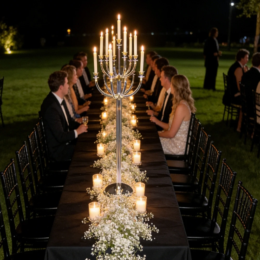2Pcs-12Pcs,New transparent acrylic candlestick，candelabra wedding props，not crystal candle holder ，banquet hall table set candel