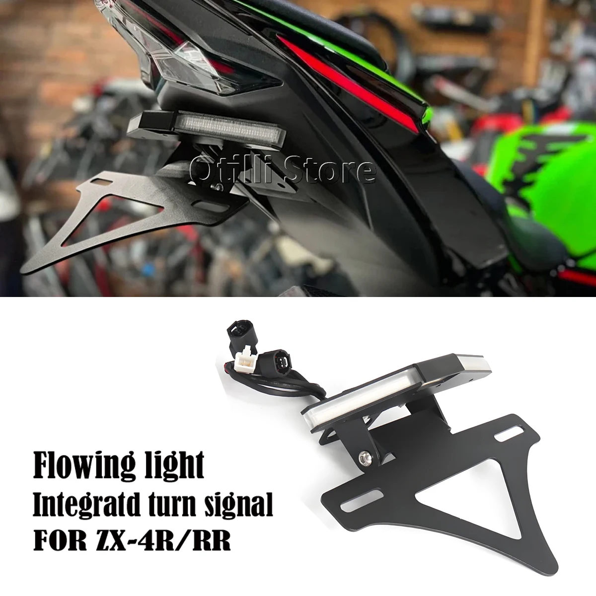 

Новый аккуратный держатель для номерного знака Kawasaki Ninja ZX-4R ZX-4RR ZX-25R ZX25R Tail Tidy Plug and Play, аксессуары ZX 4R 4RR