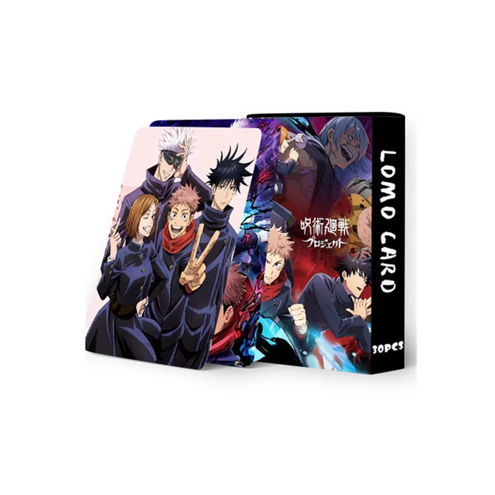 30 Pcs Commemorative Card Jujutsu Kaisen Gojou Satoru Inumaki Toge Anime Cosplay Animation LOMO Card High-Definition Cards