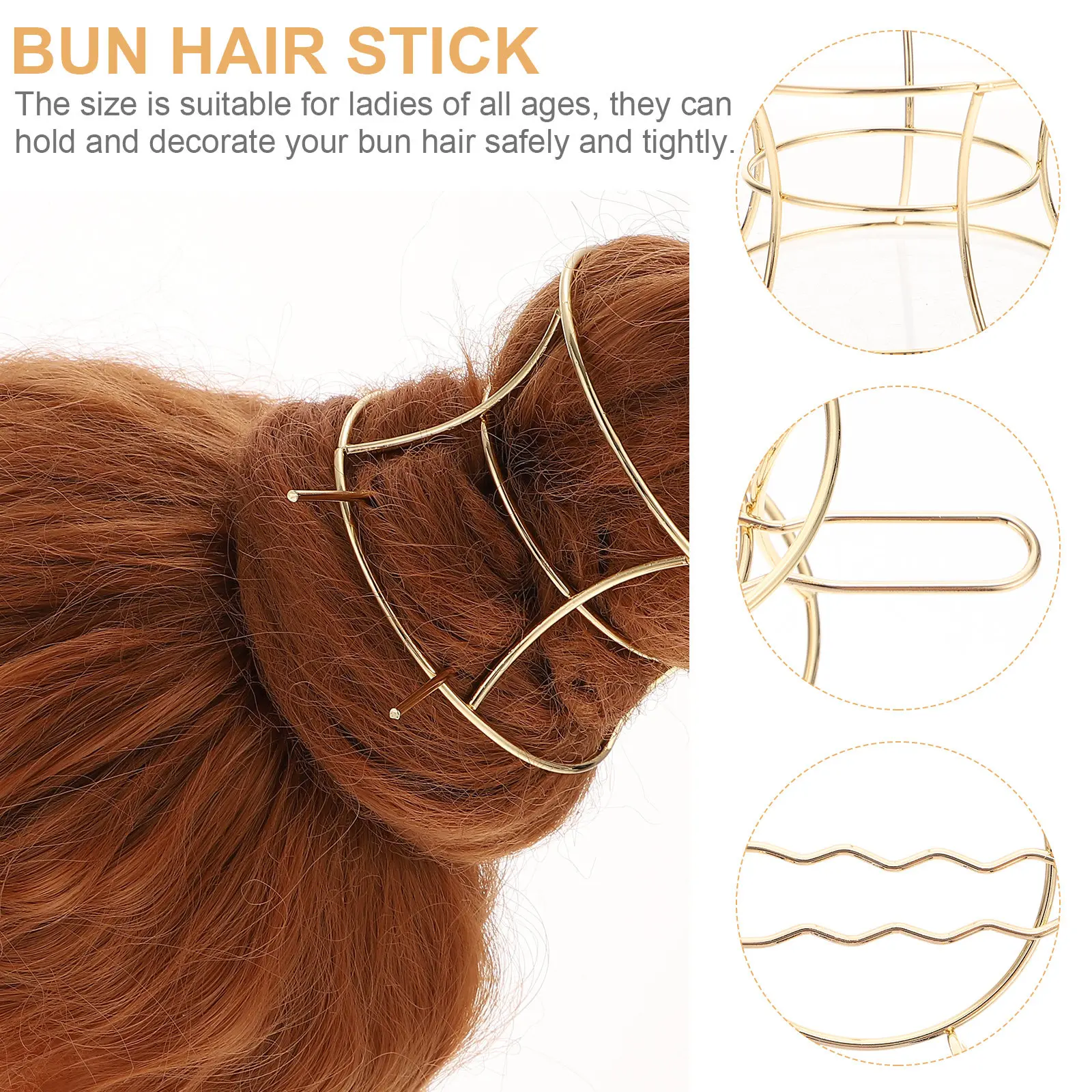 

Hollow Bowl Shaped Metal Hair Stick Alloy Bun Hairpin Elegant Damage-Free Slide-in Design for Women Girls Hair Styling Accessory