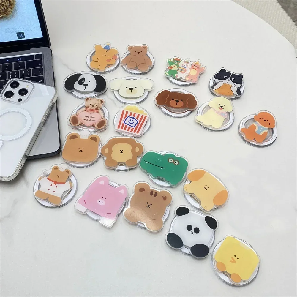 

Korean Cute Cat Puppy Magnetic Holder Grip Tok Cartoon Phone Stand Holder Support for IPhone Samsung Xiaomi Magsafe Smart Tok