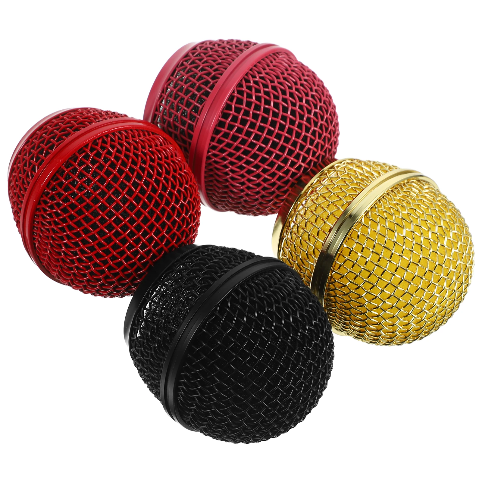 

4pcs Microphone Mesh Grille Replacement Colored Metal Mic Accessories Cover Wireless Supplies Durability Longevity