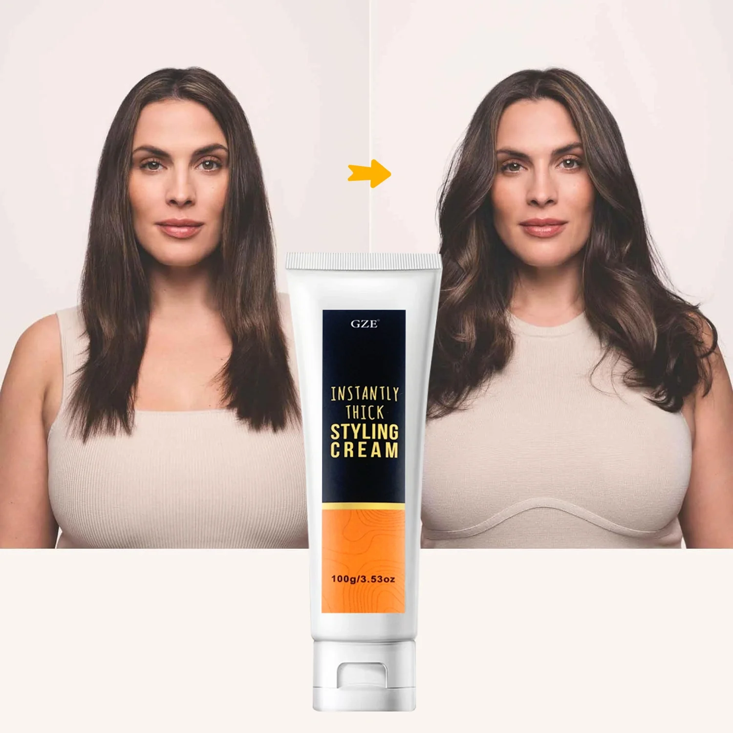 كريم تصفيف الشعر المتضخم ، تعليق وتعريف يدوم طويلاً ، منتج عناية بالشعر بدرجة احترافية ، تصميم سميك على الفور