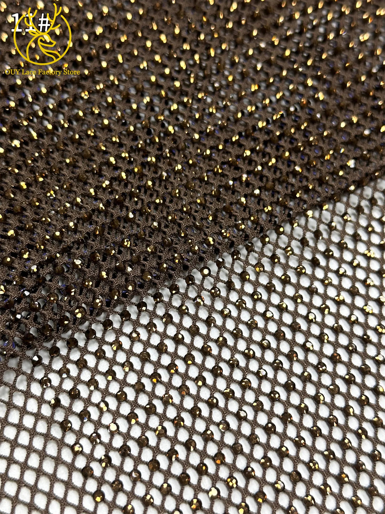 2,5 Yards Hochwertiger Dubai Edelstein-Netzspitzenstoff Hochqualitative Afrikanische Spitze Nigerianischer Steinspitzenstoff für Damen-Abendkleider – Detail 20