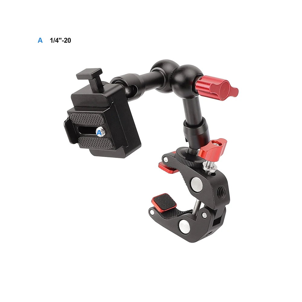 KIMRIG ปรับแขนมายากล5.5นิ้ว Articulating แขน Super Clamp Crab คีมคลิปสำหรับ Universal Monitor รองรับ