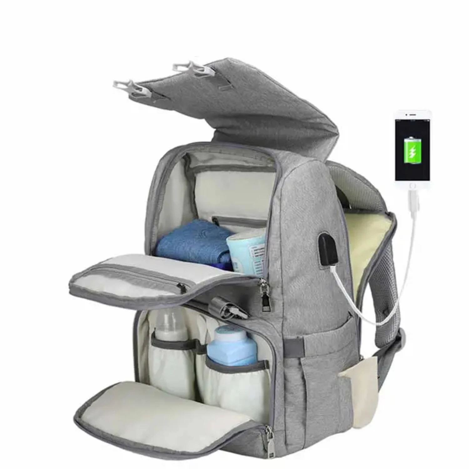 Fashionable and stylish diaper backpack for mom, perfect for on-the-go parents. Stay organized with its spacious interior and co