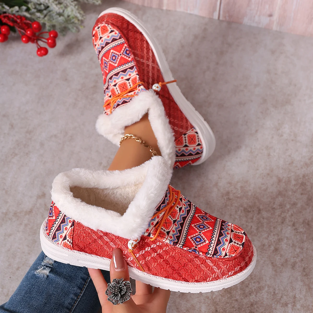 2024 New Arrival Comfortable Fashion Boots Women Thickened Plush Shoes for Women Brand Casual Outdoor Flat Warm Boots Women