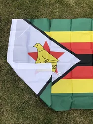Bandera Zimbabwe polyester decoración 90x150 cm