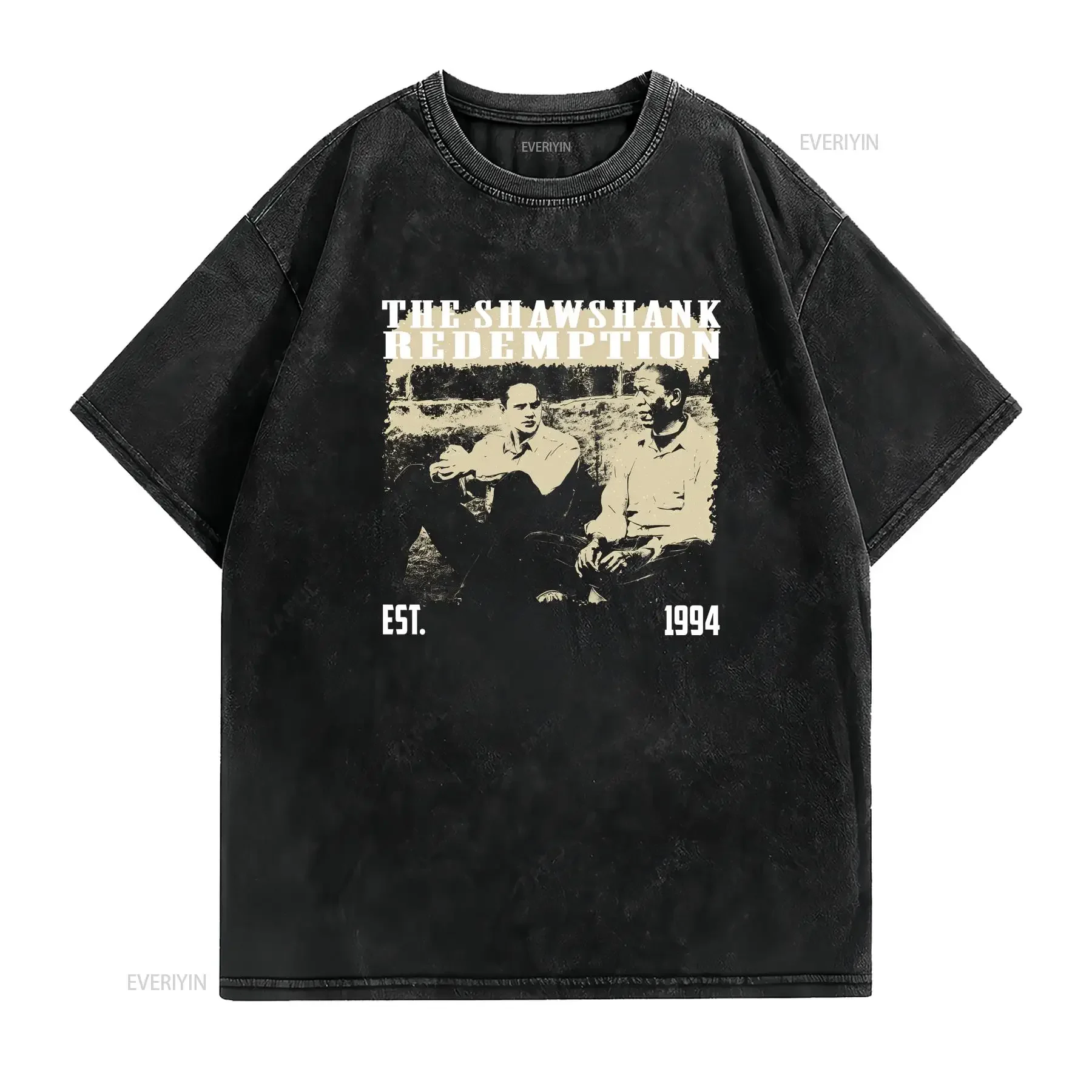 Vintage The Shawshank Redemption T Shirt SweaT vintage Washed Stretched Casual designer clothes Stylish streetwear fashion
